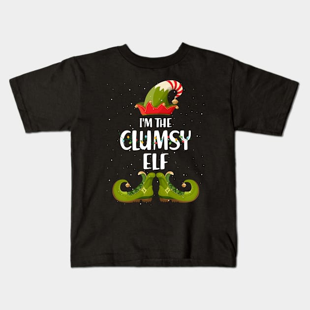 Im The Clumsy Elf Christmas Kids T-Shirt by intelus